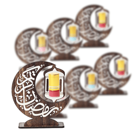 توزيعات مسك شكل هلال بعبارة رمضان كريم - ( 6 حبات - نصف درزن )