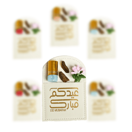 توزيعات مسك وعود بعبارة عيدكم مبارك ( 6 حبات - نصف درزن )