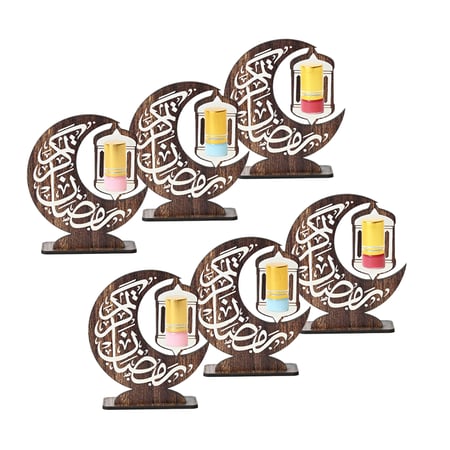توزيعات مسك شكل هلال بعبارة رمضان كريم - ( 6 حبات - نصف درزن )