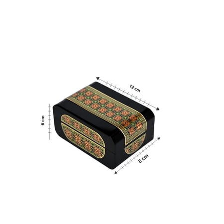 صندوق خشبي بتطريز عصري - أسود