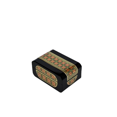 صندوق خشبي بتطريز عصري - أسود