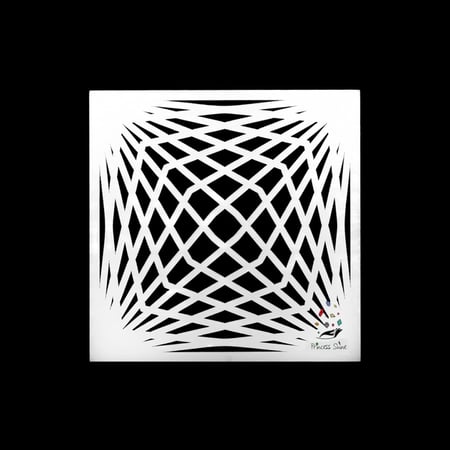 233 - ورق استنسل زخرفة ثلاثية الأبعاد 13سم * 13سم