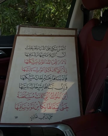 لوحة النفس تبكي على الدنيا وقد علمت