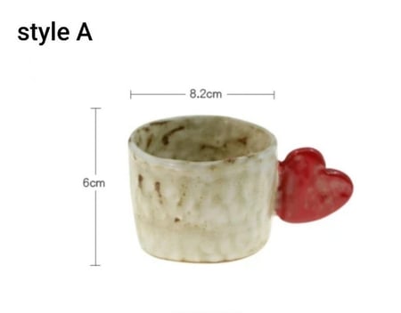 كوب فخاري يدوي بيور (love cup)