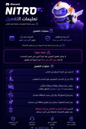اشتراك نايترو قيمنق دسكورد -1 شهر-  nitro نيترو