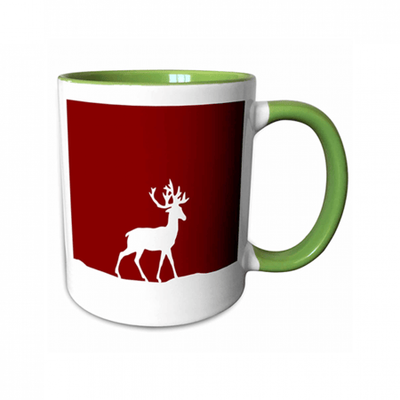 مق طباعه سادة 11 أونصة أبيض مع داخل أخضر تفاحي للتوزيعات