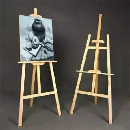ستاند خشبي فاتح اللون متعدد الاستخدامات لكل رسام ولوحة كانفس