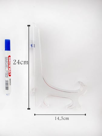 زاوية توضح مرونة المفصلة في ستاند العرض البلاستيكي