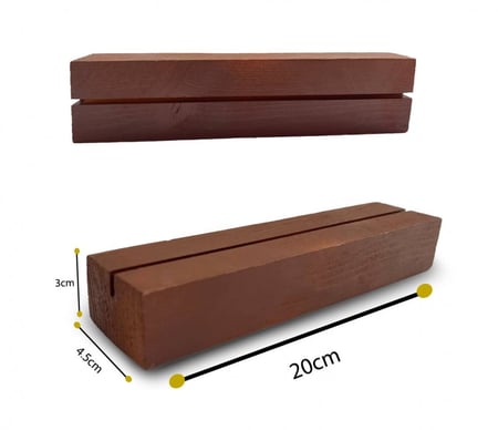 قاعدة خشبية للاكريليك سادة بلون بني فاخر لعرض اللوحات بدقة