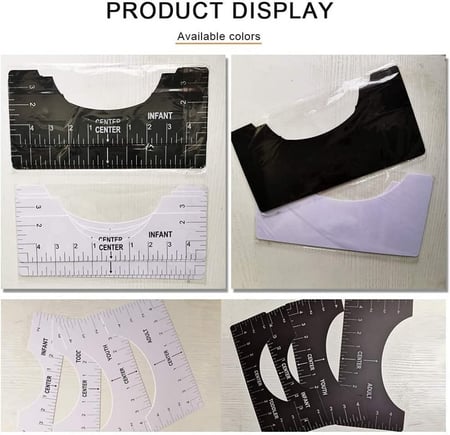 طقم ضبط مقاسات الطباعة المكون من 4 قطع لمشاريع الفينيل الحراري