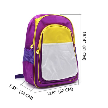 جيوب جانبية عملية في شنطة الظهر المدرسية سبلميشن بلون زهري جذاب