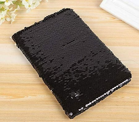 دفتر ترتر سحري سادة لون أسود جاهز للطباعة الحرارية A5