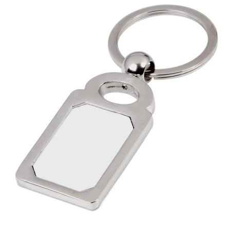 ميدالية مفاتيح مستطيل معدنية سبلميشن سادة