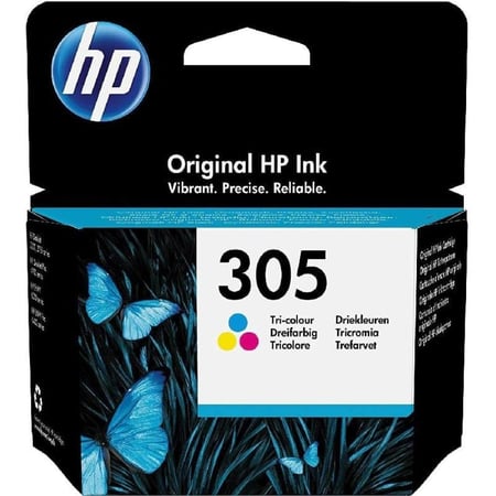أفضل حبر طابعة HP 305 ملون أصلي متوفر في متجر الشرق النادر.
