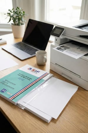 ورق مقوى مطفي وجهين 230 جرام 50 ورقة مقاس SIF A4