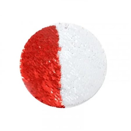 رقعة قماش ترتر أحمر سادة دائرية 16 سم لتزيين الملابس والمشاريع