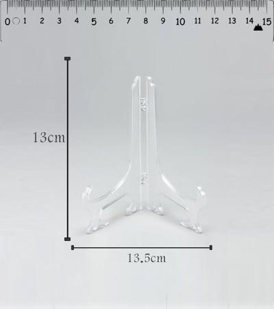 قاعدة ستاند اكريليك شفاف قابلة للطي تستخدم لعرض الصور الفنية للمتاجر