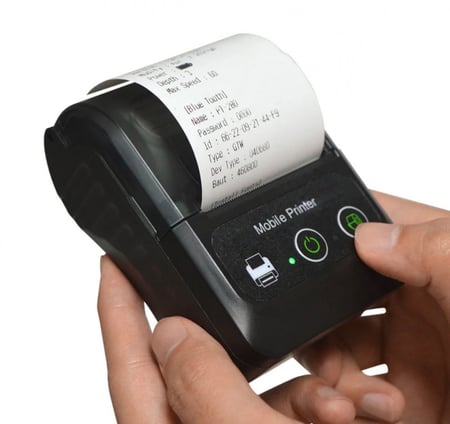 طابعة حرارية  مقاس 58 مم تعمل بالبلوتوث