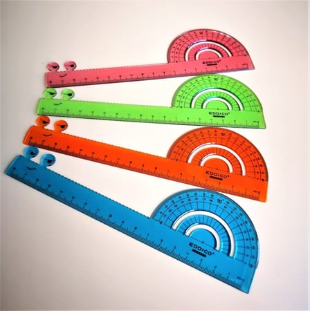 3في1 منقلة,مسطرة,تخطيط شكل حلزون اربع الوان