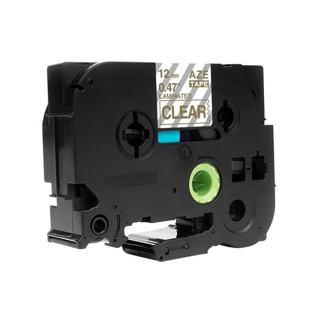 TZC-134 ليبل براذر صيني مقاس 12 ملي طباعة اللون ذهبي على شفاف