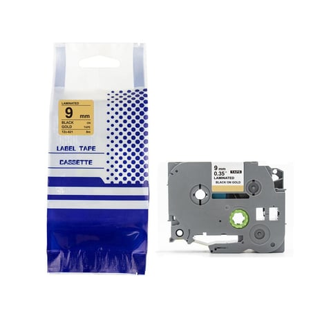 TZC-821 ليبل براذر 9 ملي اسود على ذهبي