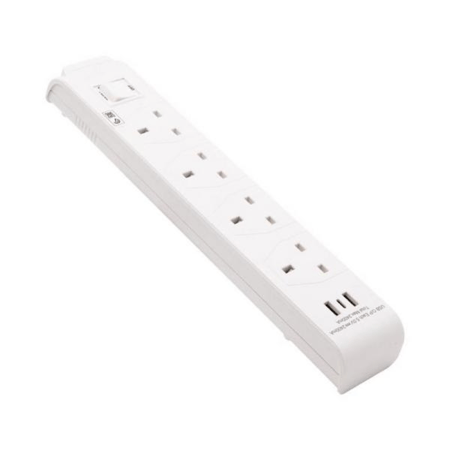 توصيلة كهربائية هوم بيست 4 منافذ مع USB طول 3 متر – SU244USB-C-3M