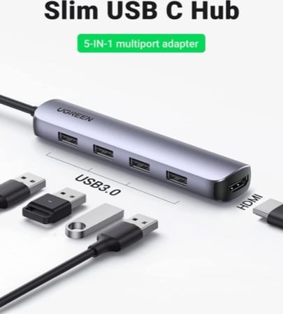 محول يوجرين 5 في 1 USB-C – CM417 (20197)