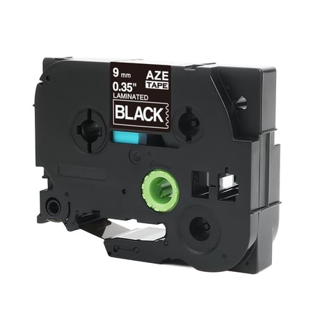 TZC-325 ليبل براذر صيني مقاس 9 ملي طباعة اللون ابيض على اسود