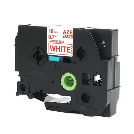 TZC-242 ليبل براذر صيني مقاس 18 ملي طباعة اللون احمر على ابيض