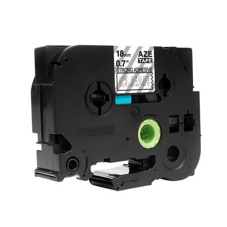 TZC-S145 ليبل براذر صيني مقاس 18 ملي طباعة اللون ابيض على شفاف