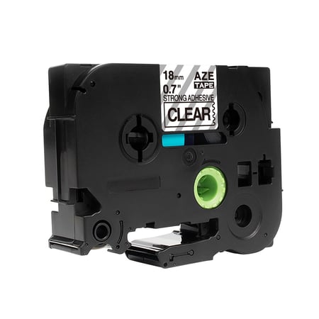 TZC-S141 ليبل براذر صيني مقاس 18 ملي طباعة اللون اسود على شفاف