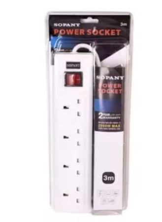 توصيلة كهربائية سوباني باور 5 منافذ 3 متر – SY-8505-3
