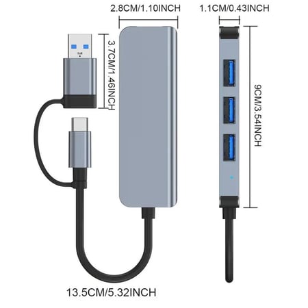 موزع TYPE-C ADAPTER 4 IN 1 MODEL : BYL-2013TU #BYL-2013TU