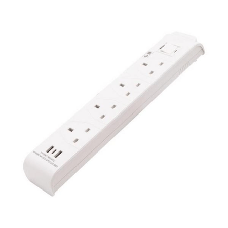 توصيلة كهربائية هوم بيست 4 منافذ مع USB طول 3 متر – SU244USB-C-3M