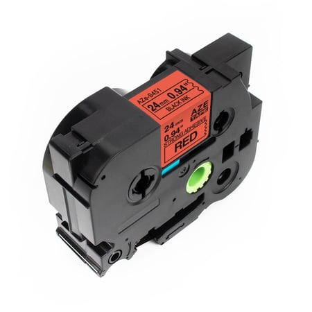 AZE-S451 ليبل برذر صيني مقاس 24 ملي طباعة اللون اسود على احمر