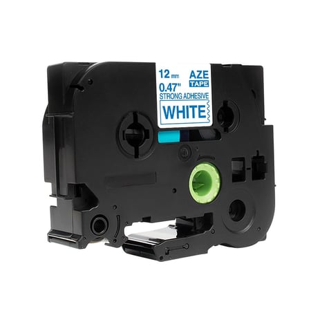 TZC-233 ليبل براذر صيني مقاس 12 ملي طباعة اللون ازرق على ابيض