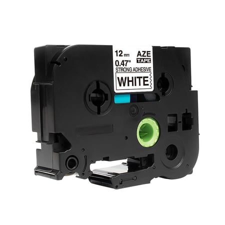 AZE-S231 ليبل برذر صيني مقاس 12 ملي  طباعة اللون اسود على ابيض