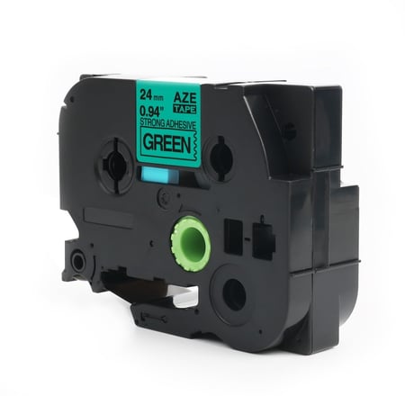 AZE-S751 ليبل برذر صيني مقاس 24 ملي طباعة اللون اسود على اخضر