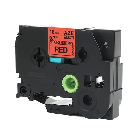 TZC-S441 ليبل براذر صيني مقاس 18 ملي طباعة اللون اسود على احمر