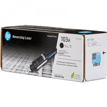 حبر ليزر اتش بي أصلي W1103A 103A مجموعة اعادة تعبئة أسود