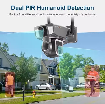 كاميرا مراقبة بالطاقة الشمسية- عدستين