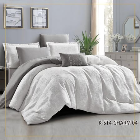 مفرش شارم جاكار 7 قطع فاخر مزدوج