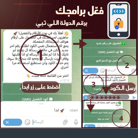 رقم هاتف مؤقت لتفعيل برنامجك