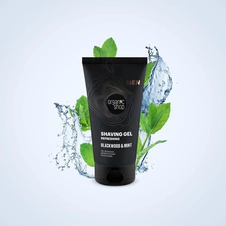 جل الحلاقة المنعش بالخشب الأسود والنعناع - اورجانيك شوب