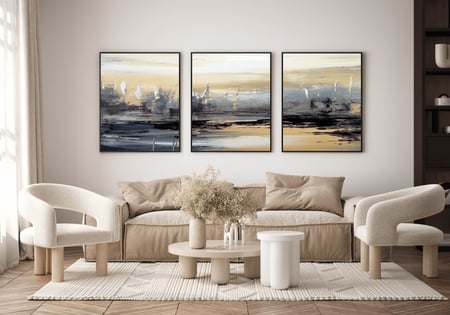 لوحة ثلاثية - فن تجريدي