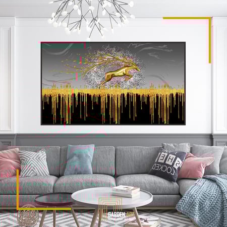 لــــوحات جداربة -غزال ذهبي