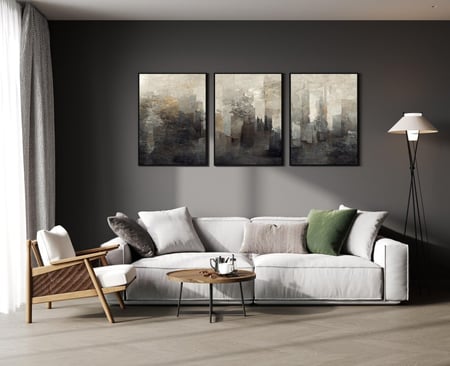 لوحة ثلاثية - فن تجريدي