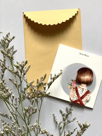 بطاقة فتاة الورد