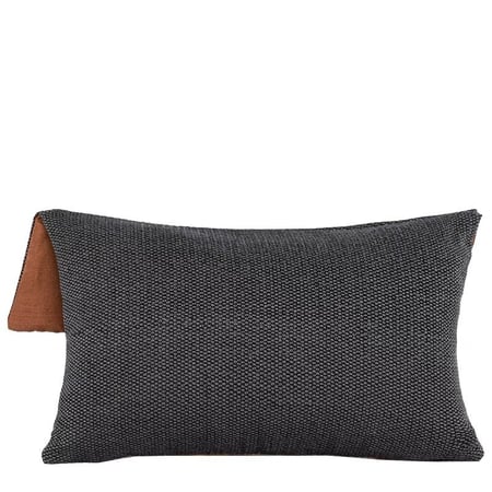 غطاء وسادة اورنج ورمادي