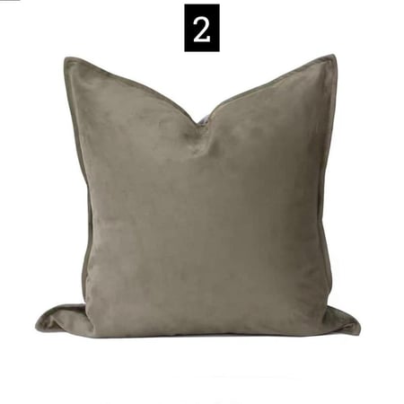 مجموعة انيقه من اغطية الوسائد زيتي